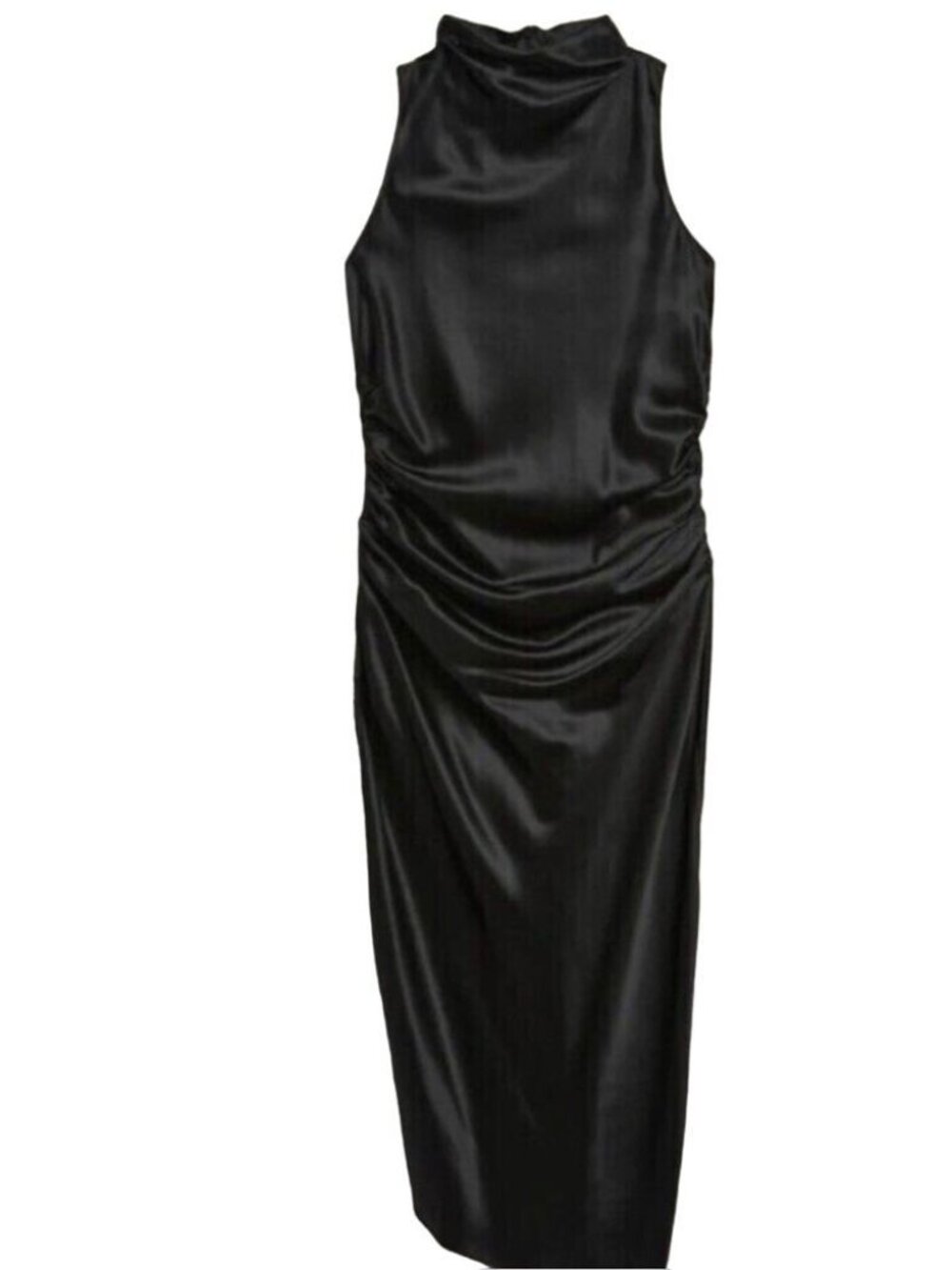 Banana Republic Eclipse Silk Midi Dress Black XL - Picture 2 of 10